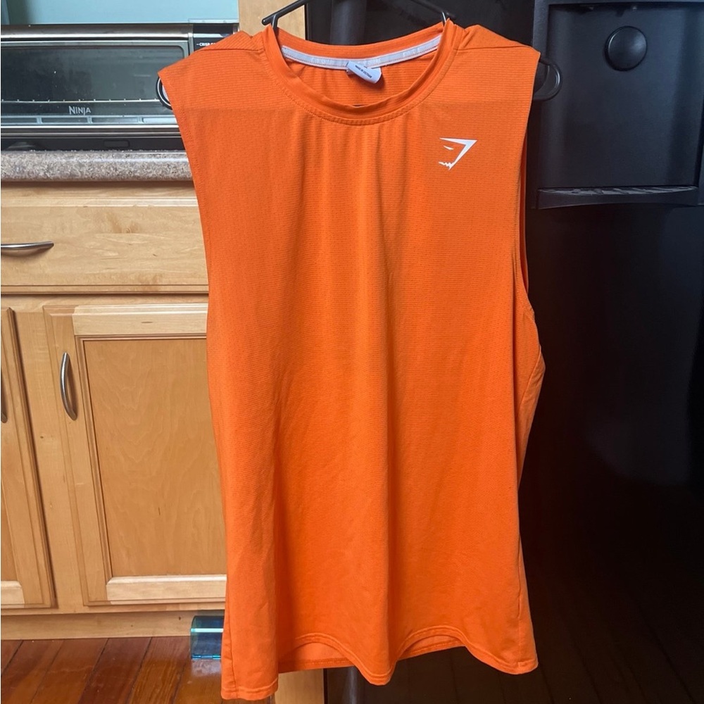 Men’s Gymshark Arrival Sleeveless Shirt Orange